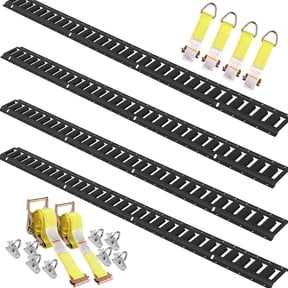 KFFKFF 18 Piece 5' E Track Tie Down Rail Kit E Track Enclosed Cargo Trailer