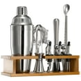 thumbnail image 1 of KFFKFF 18-Piece Cocktail Shaker Set Stainless Steel Bar Tools with Bamboo Stand Cocktail Shaker Set Bartender Kit for Home and Bar, 1 of 9