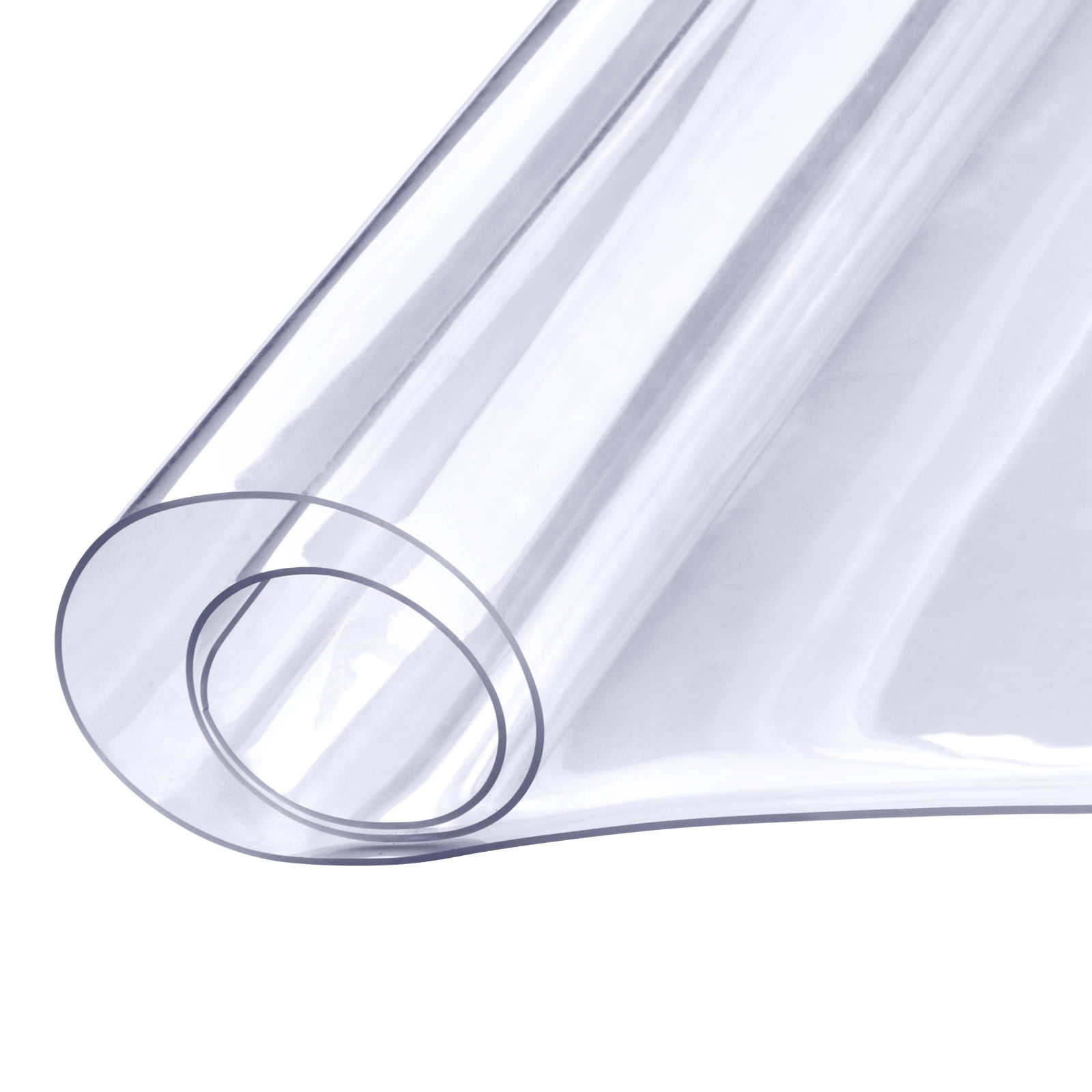 KFFKFF 18" x 36" Clear Table Cover, Rectangular PVC Clear Desk Cover Protector, 1.5 mm Thickness PVC Plastic Tablecloth for Study Desk, Beverage Table, Dining Room Table