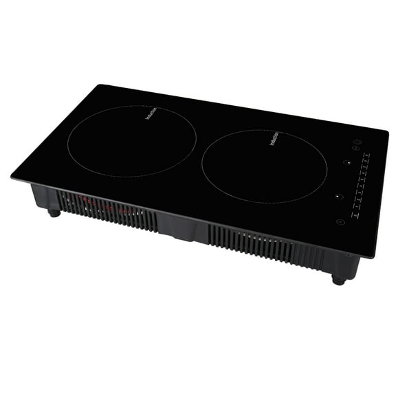 KFFKFF 1800W Stove Top Touch Control 12 inch Electric Cooktop 2 Burners