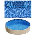 thumbnail image 1 of KFFKFF 18ft Round Overlap Pool Liner for 52-inch Wall Height, Durable Vinyl Material, Easy Installation with Leak-Resistant Patches, Suitable for Steel-Sided Above-Ground Outdoor Pools, 1 of 9