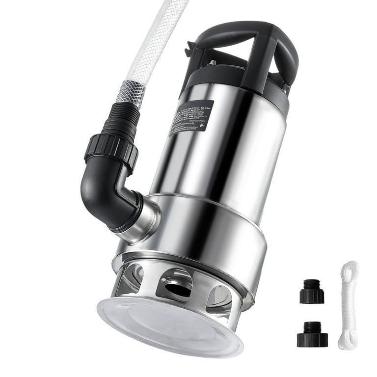 KFFKFF 1HP Submersible Pump, 4020GPH, 30FT Elevation, Stainless