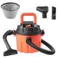 thumbnail image 1 of KFFKFF 2.6 Gallon Portable Dry Shop Vacuum, 2.5 Peak HP with 800W Power, Multiple Nozzles, 1.25in x 4ft Hose, 9.2ft Cord for Home, Garage, Workshop, Black and Orange, 1 of 9