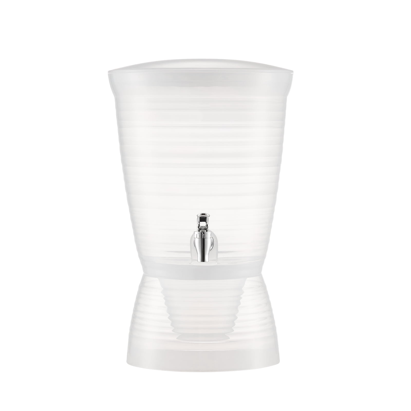 KFFKFF 2.64-Gallon Beverage Dispenser with Spigot and Ice Chamber, Plastic Drink Dispenser for Juice, Iced Tea, Lemonade, and Water, Ideal for Events, Restaurants, and Hotels