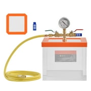 KFFKFF 2 Gallon Acrylic Vacuum Chamber, Multipurpose Transparent Chamber for Resin, Silicone, Gypsum Degassing, and Vacuum Extraction