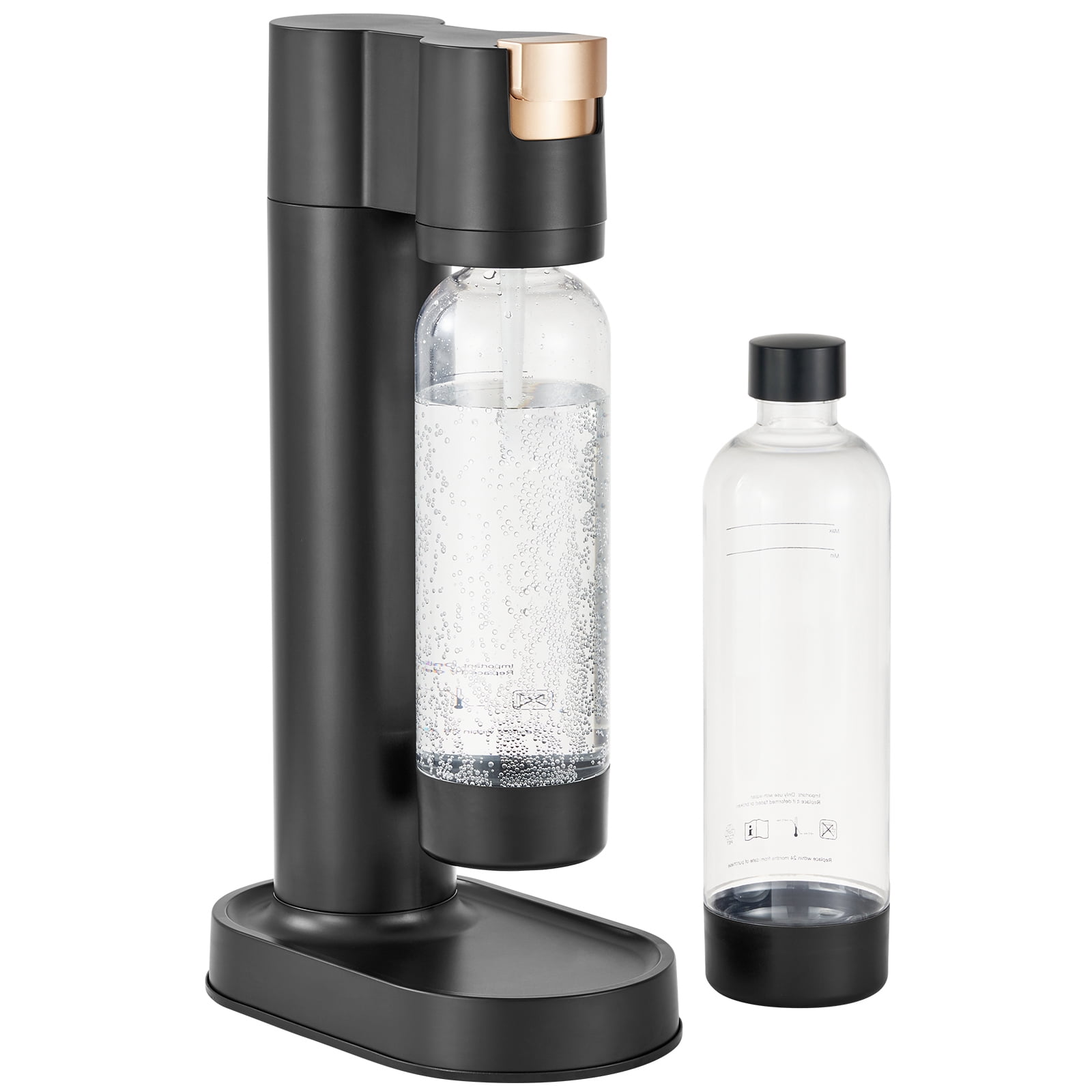 KFFKFF 2 PET Bottles Soda Water Machine Soda Machine Carbonated Machine Black(not contain CO2 GAS )