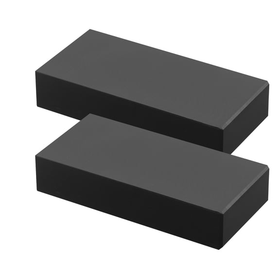 KFFKFF 2-Pack Handrail Connectors, Flat Extension Stair Railing Accessories, Durable POM Fittings for Rectangular Cable Railings, Outdoor Deck Cable Rail System, Matte Black, HT-04