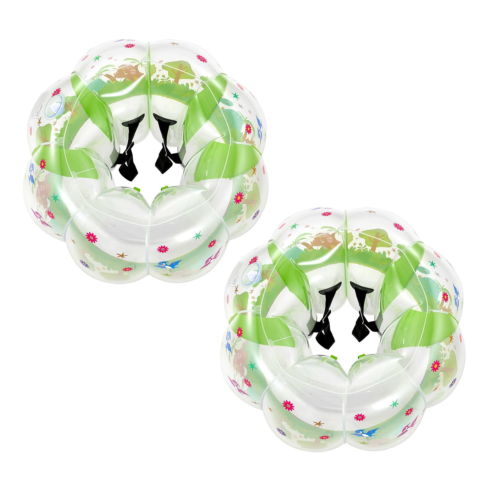 KFFKFF 2-Pack Inflatable Bumper Balls 3FT Human Bubble for Kids Transparent, Ideal for Backyard, Camping, Park, Lawn, and Outdoor Team Activities, Durable PVC Material, Sumo Hamster Ball with Handle