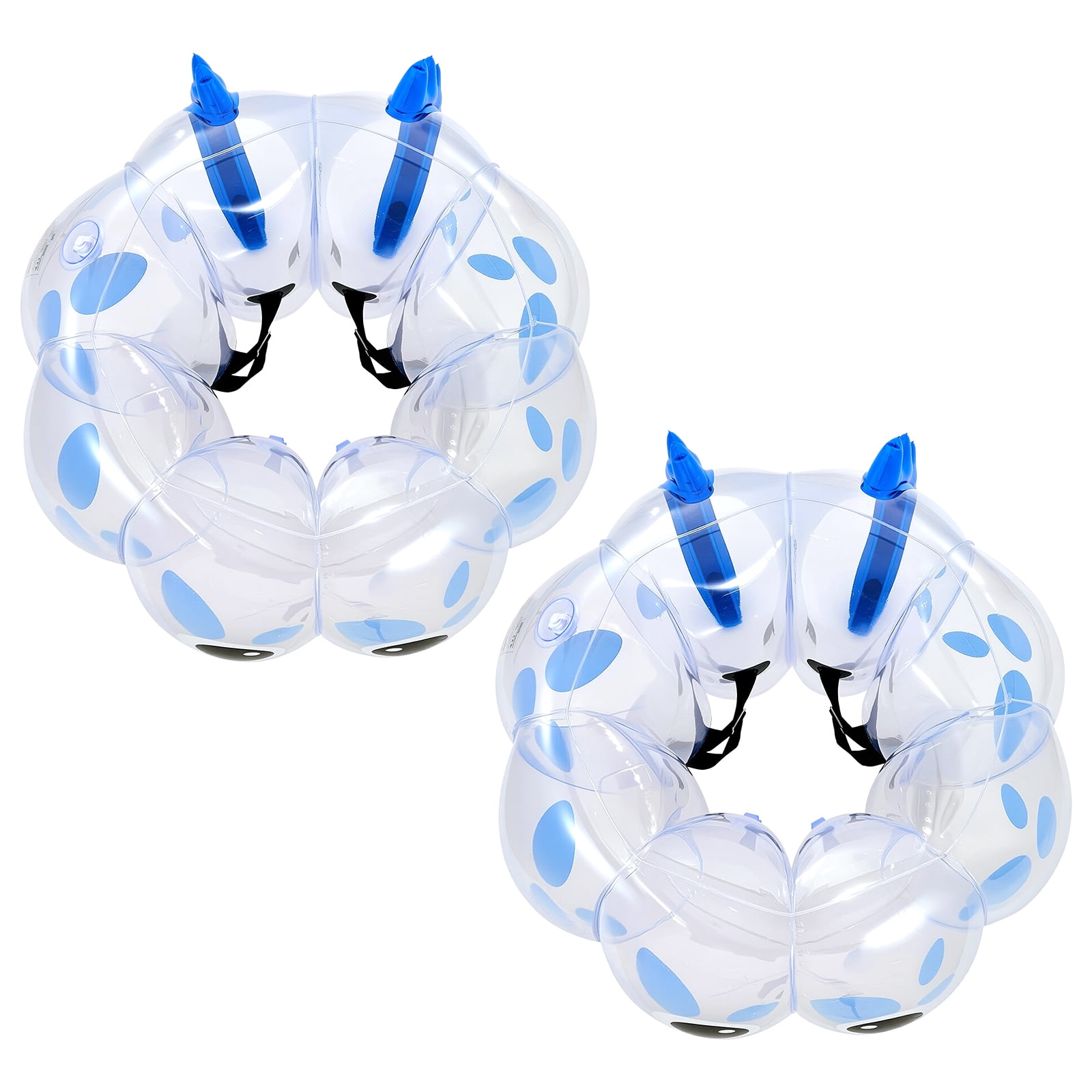 KFFKFF 2-Pack Inflatable Bumper Balls 4FT Human Bubble for Teens Blue, Ideal for Backyard, Camping, Picnic, Park, Lawn, and Outdoor Team Activities, Durable PVC Material,Sumo Hamster Ball with Handle