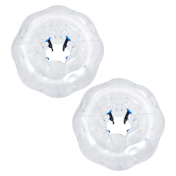 KFFKFF 2-Pack Inflatable Bumper Balls 5FT Human Bubble for Adults Transparent, Ideal for Backyard, Camping, Picnics, Lawns, and Outdoor Group Activities, Durable PVC Material, Sumo Ball with Handles