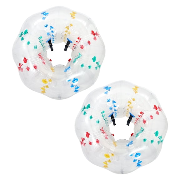 KFFKFF 2-Pack Inflatable Bumper Balls 5FT Human Bubble for Adults Transparent, Ideal for Backyard, Camping, Picnics, and Outdoor Group Activities, Durable PVC Material, Sumo Hamster Ball with Handles