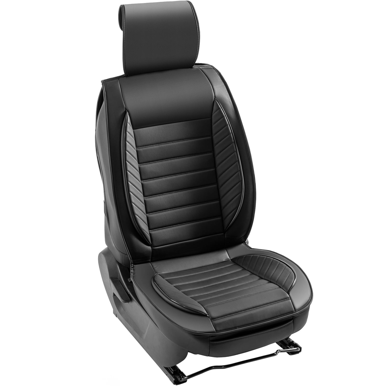 KFFKFF 2 Piece Universal Black Front Seats for Most Cars SUVs and Trucks