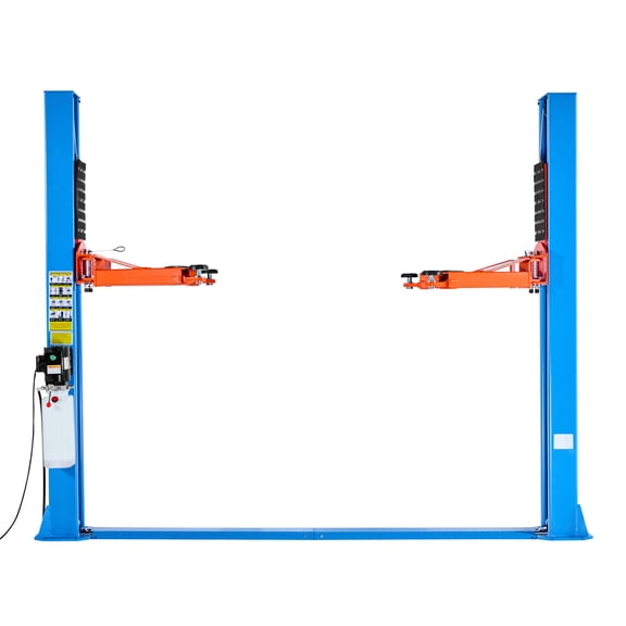 KFFKFF 2-Post Car Lift with 11,000 lbs Capacity, 220V 2.95 HP Motor, Automotive Hoist for Sedans, SUVs, and Pickups, 74.8-Inch Height for Garages, Repair Shops, and Workshops, Blue