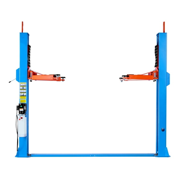 KFFKFF 2-Post Car Lift, 12000 lbs Capacity, 220V 2.95 HP Motor, Automotive Hoist for Sedans, SUVs, and Pickups, 74.8-Inch Height for Home Garages, Repair Shops, and Workshops, Blue