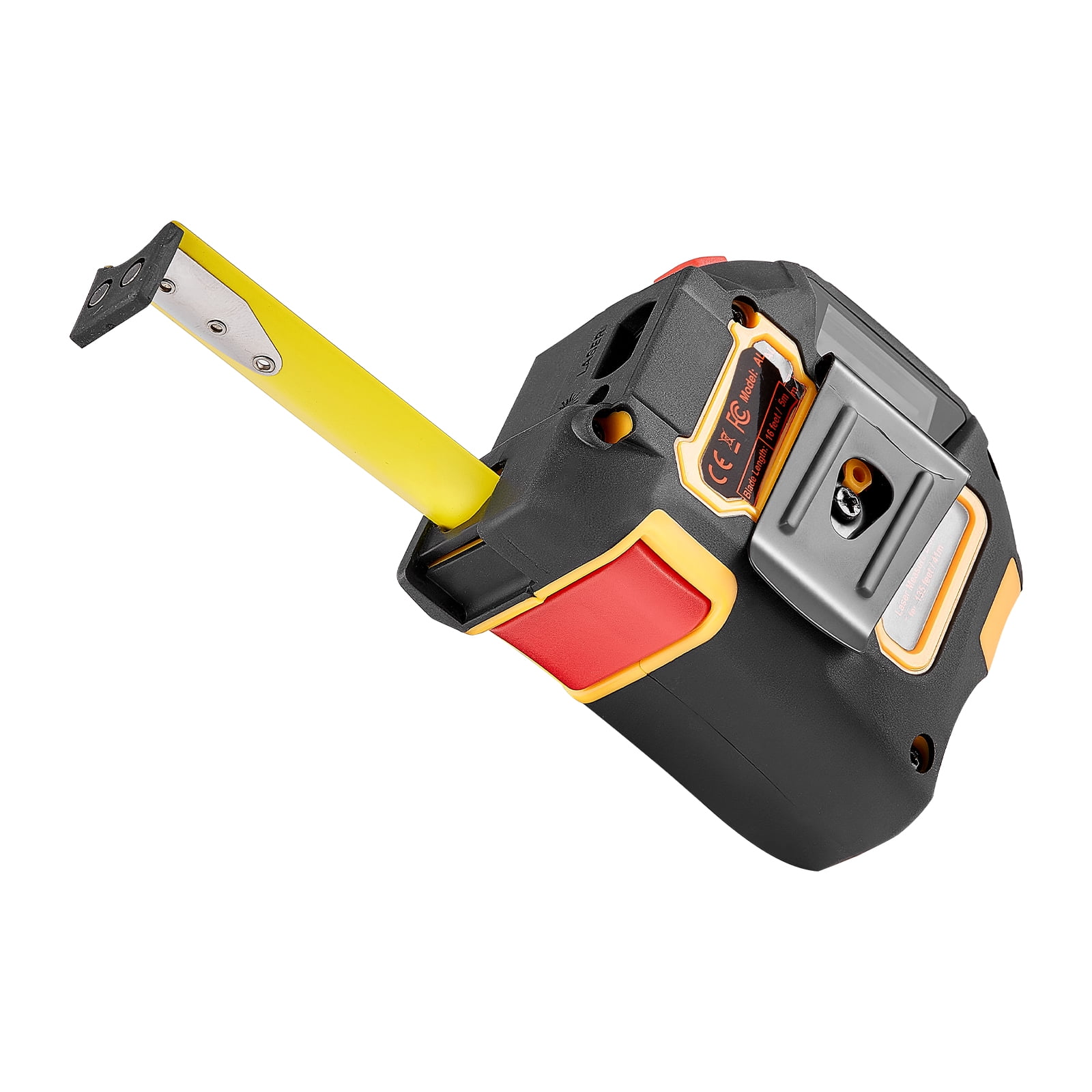 KFFKFF 2-in-1 Laser and Tape Measure, 135Ft Rechargeable Laser Distance Tool & 16Ft Magnetic Measuring Tape, 4 Measurement Modes - Length, Area, Volume, Continuous, Supports ft/in/m/ft+in Units