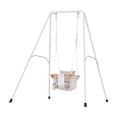 thumbnail image 1 of KFFKFF 2-in-1 Toddler Swing and Jumper with Foldable Metal Frame, Soft Cushion, Durable Ropes, Easy Setup and Storage, Suitable for Indoor and Outdoor Use, Gray, 1 of 9