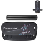 KFFKFF 2-in-1 Wooden Balance Board Trainer for Adults, Versatile Wobble Board with Roller, Magnetic Stoppers, and Storage Rack, Ideal for Core Exercises, Surf Training, and Physical Therapy
