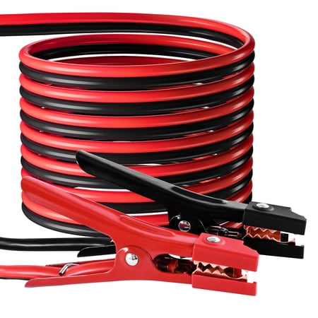 KFFKFF 20-Foot 4-Gauge Heavy Duty Automotive Booster Cables for Jump Starting Weak or Dead Batteries, Includes Carrying Bag, Suitable for Cars, Trucks, SUVs, and Emergency Roadside Use