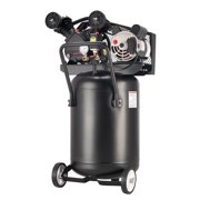 KFFKFF 20-Gallon Air Compressor, 2HP, 6.5SCFM at 90PSI, Max 135PSI Oil-Lubricated Tank, Portable Design with Wheels for Auto Repair, Tire Inflation, Painting, and Woodworking, 120V