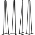 thumbnail image 1 of KFFKFF 20" Hairpin Legs in Black, Pack of 4, Suitable for Tables and Desks, Total Load Capacity 880lbs (220lbs Per Leg), Three-Rod Structure, Made of Carbon Steel, 1 of 9