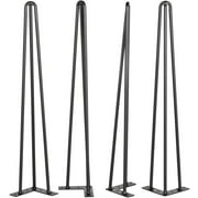 KFFKFF 20" Hairpin Legs in Black, Pack of 4, Suitable for Tables and Desks, Total Load Capacity 880lbs (220lbs Per Leg),