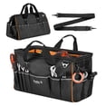 thumbnail image 1 of KFFKFF 20-Inch Tool Bag with 33 Pockets, Portable Organizer for Tools, Large Storage with Durable Zipper, Adjustable Shoulder Strap, Water-Resistant Design, Ideal for Home and Professional Use, 1 of 9