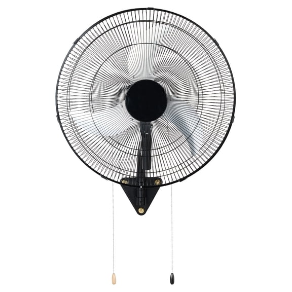 KFFKFF 20-Inch Wall-Mounted Oscillating Fan, 3-Speed Adjustable, Wide Airflow Coverage, Rotatable Design, Durable for Industrial, Commercial, Garage, Workshop, Gym, Black