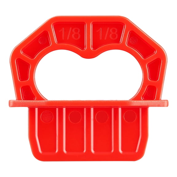 KFFKFF 20-Pack 1/8 Inch Deck Board Spacers, Bright Red Gap Jig Rings for Easy Visibility, Convenient Pull Design, ABS Decking Spacing Tool for Composite, PVC, Hardwood, Pressure-Treated Boards, Patio
