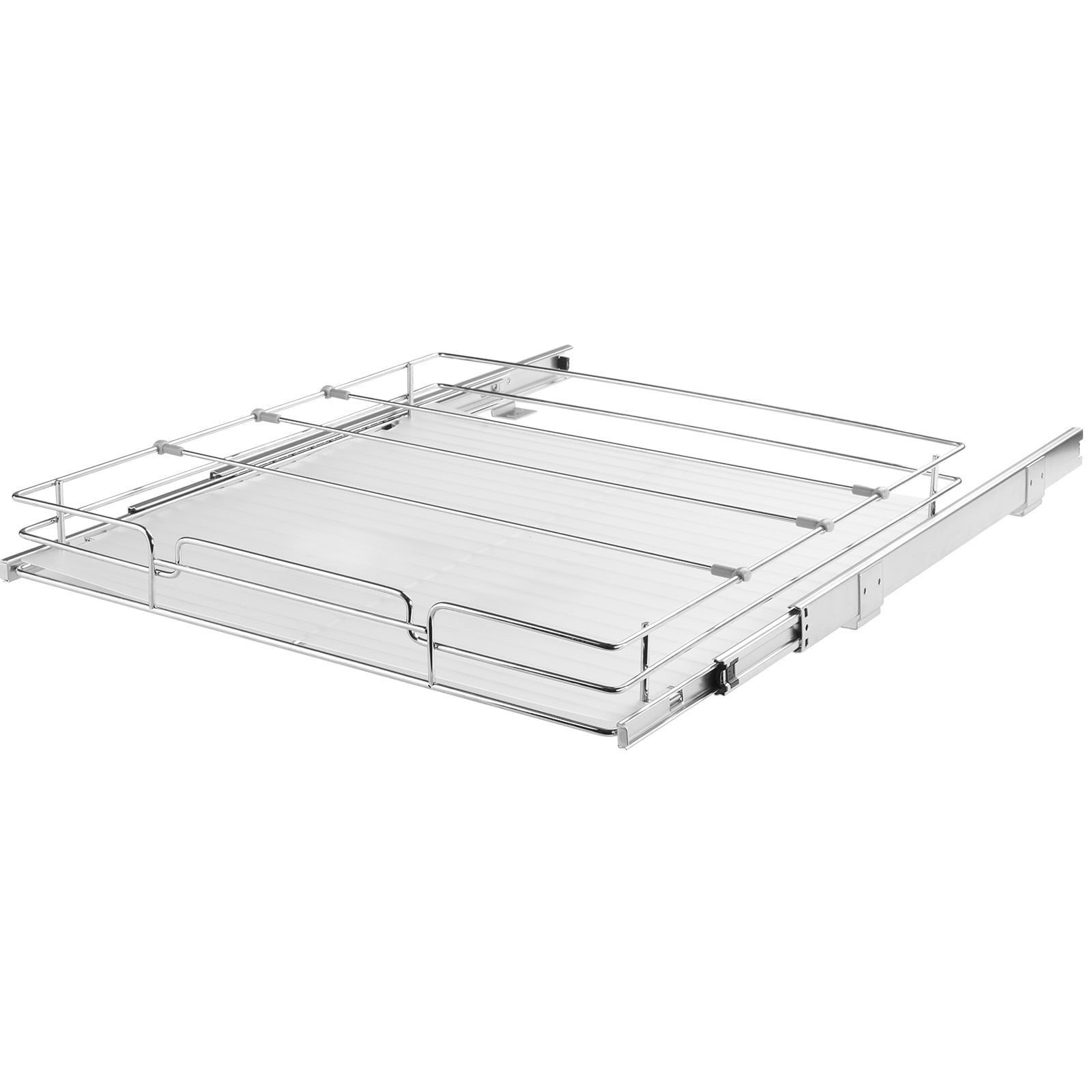 KFFKFF 20"Wx21"Dx2.5"H Pull-Out Cabinet Organizer, Durable Slide-Out Pantry Shelf, Steel Sliding Drawer for Home Storage, Fits 22"Wx22.5"Dx7"H Cabinet Space