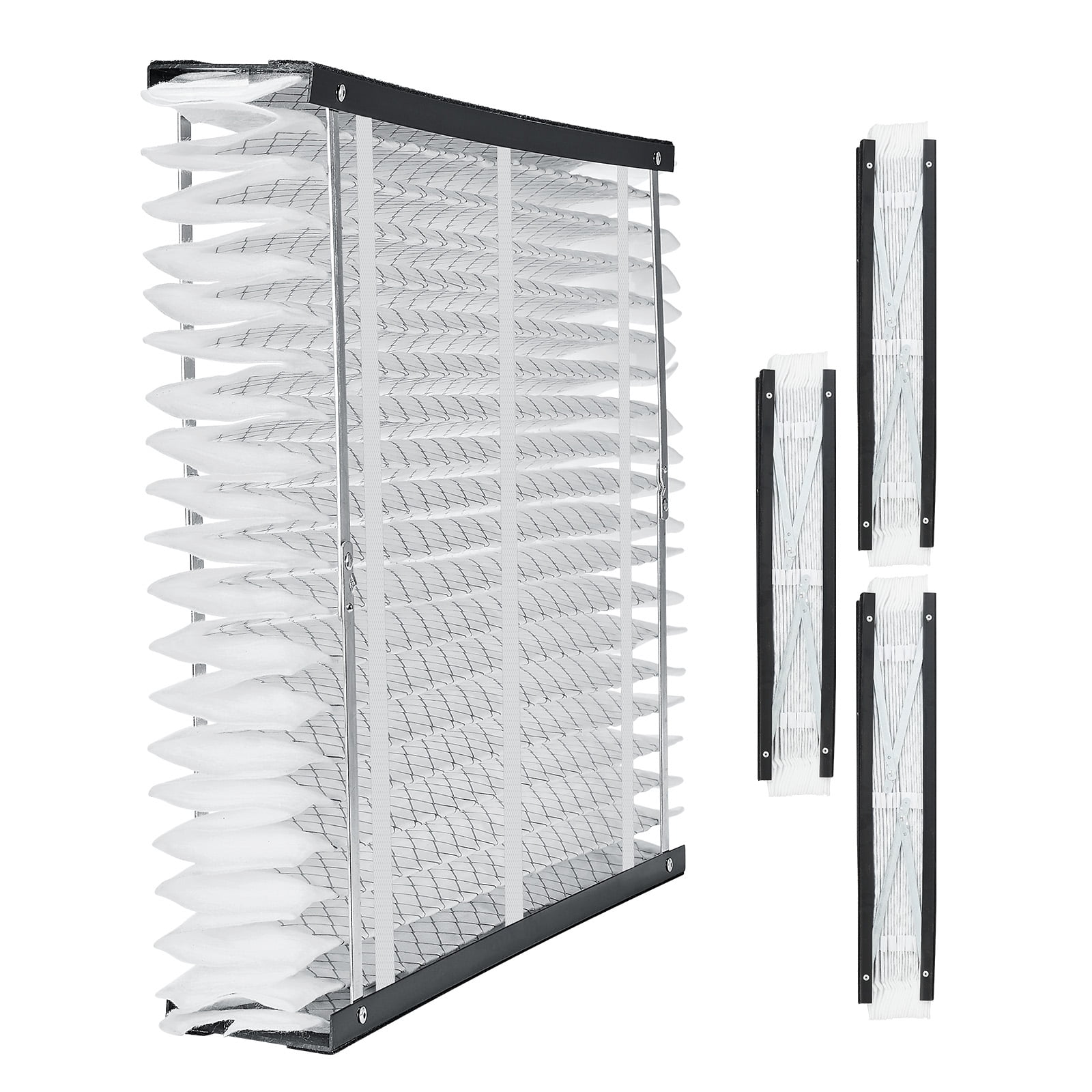 KFFKFF 20 x 25 x 4 Heater Filter, MERV 13 HVAC Ac Filters, Year-long Electrostatic Folded Air Conditioning Filters, 4-Pack (Actual Dimensions: 20.47 x 25.20 x 3.98 Inch) for Trapping Dust, Smog