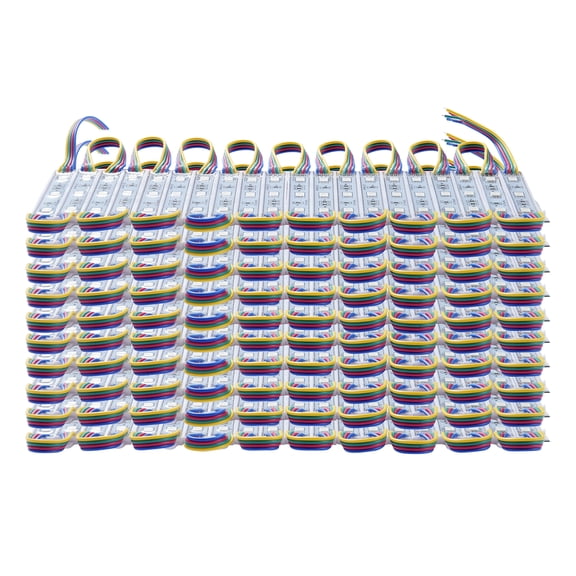 KFFKFF 200-Count LED Commercial Lights, Spanning 103 feet, LED Module Illuminations, 5050 SMD Trio-LED RGB Color Transition Window Illuminations with Remote Management
