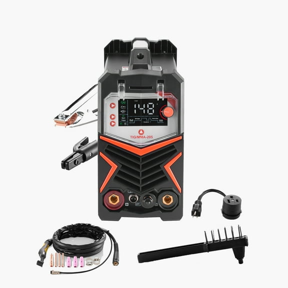 KFFKFF 205A Multi-Function Welding Apparatus (Expansive LED Display) - DC TIG/DC Pulse TIG/MMA(Stick), 110&220V Dual Voltage Electric Welding Mechanism with IGBT Inverter Rapid-Initiation