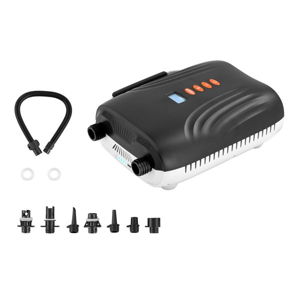 KFFKFF 20PSI Paddle Board Air Pump, Rechargeable Battery Operated, Dual-Stage Inflation and Deflation with Auto Shut-Off and 12V DC Car Adapter, Suitable for Inflatable Boards, Boats, Tents