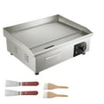 thumbnail image 1 of KFFKFF 21" Commercial Electric Griddle, 110V Stainless Steel Electric Flat Top Griddle with Adjustable Temperature Control 122°F-572°F, Non-Stick Plate, Countertop Griddle 1600W, 1 of 9