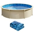 thumbnail image 1 of KFFKFF 21-ft Circular Above Ground Pool Liner, Overlapping Pool Liners, Standard Thickness Vinyl, 48-to-54inch Wall Elevation, Crafted for Steel Walled Above-Ground Swimming Pools, 1 of 9