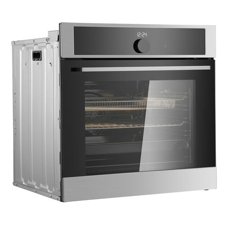 KFFKFF 24" Electric Built-in Wall Oven, 16 Cooking Modes, 2.68 Cu.Ft Capacity, 3150W Power, Includes Timer, Baking Rack, and Tray for Home Kitchens