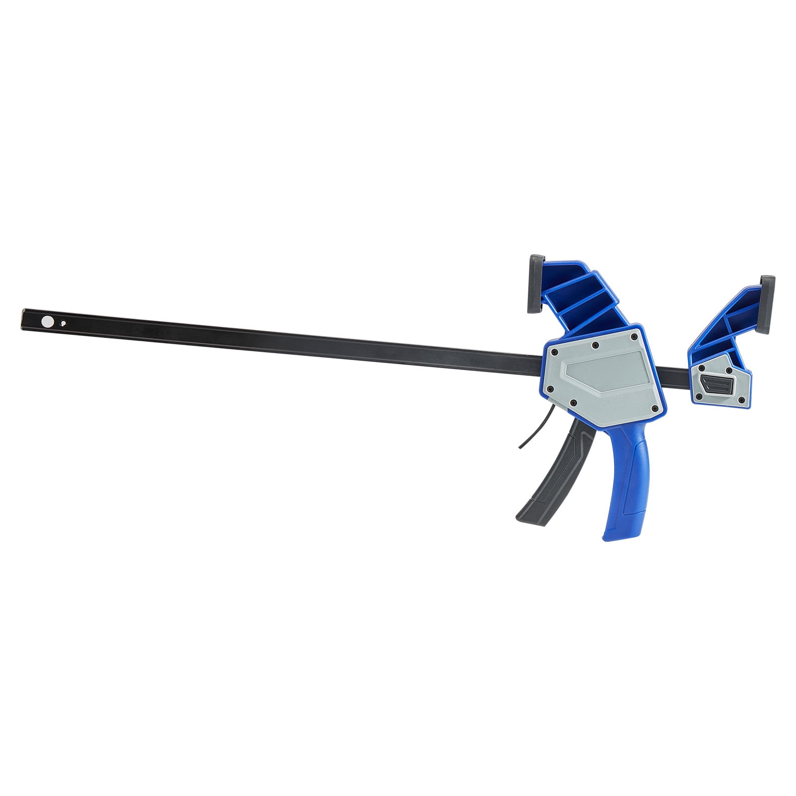 KFFKFF 24-Inch Bar Clamps for Woodworking, 2-Pack Quick-Release F-Clamps with 340 lbs Capacity, Durable Plastic and Carbon Steel, Ideal for Wood and Metal Projects, Blue and Black