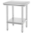 thumbnail image 1 of KFFKFF 24 x 24 x 31 Inch Durable Stainless Steel Work Table, Up to 700 lbs, Robust Metal Prep Table with Adjustable Feet for Commercial Kitchen, Garage, 1 of 9