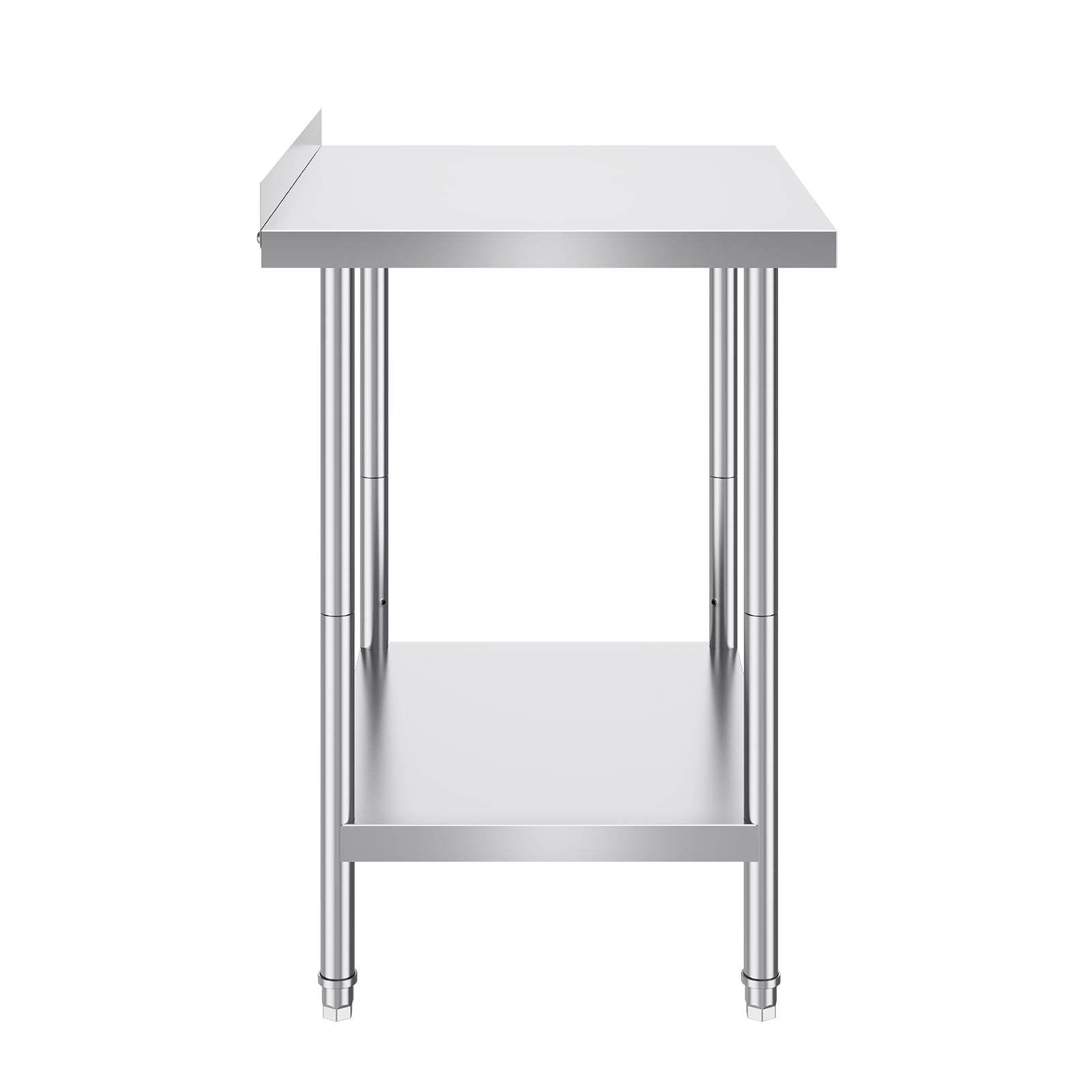KFFKFF 24 x 30 x 36 Inch Stainless Steel Work Table, Durable Food Prep Table with Adjustable Height, Metal Workstation for Kitchens, Restaurants, and Hospitality Settings