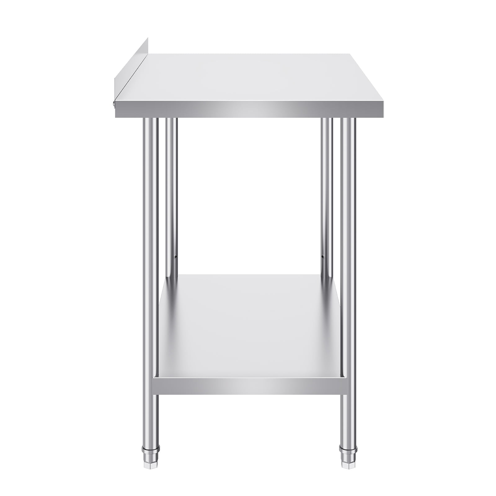 KFFKFF Durable Adjustable Height Food Prep Table, Stainless Steel, 24 x 36 x 36 Inch