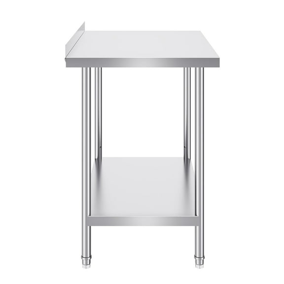 KFFKFF 24 x 36 x 36 Inch Stainless Steel Work Table, Durable Food Prep Table with Adjustable Height for Kitchens, Restaurants, and Hotels