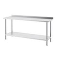 thumbnail image 1 of KFFKFF 24 x72x 36Inch Metal Workstation,Industrial-Grade Food Preparation Surface,Robust Prep Station,Adjustable Height Metal Table for Hospitality Industry,Domestic Use and Accommodation Businesses, 1 of 8