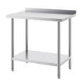 thumbnail image 1 of KFFKFF 24x36x36 Inch Metal Work Table, Durable Stainless Steel Work Table for Commercial Kitchen Use, Adjustable Height, Suitable for Restaurants, Homes, and Hotels, 1 of 8