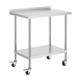thumbnail image 1 of KFFKFF 24x36x40-Inch Metal Prep Table, Stainless Steel Work Table, with Wheels, Adjustable Height, Durable for Commercial Kitchen, Home, Hotel Use, 1 of 8