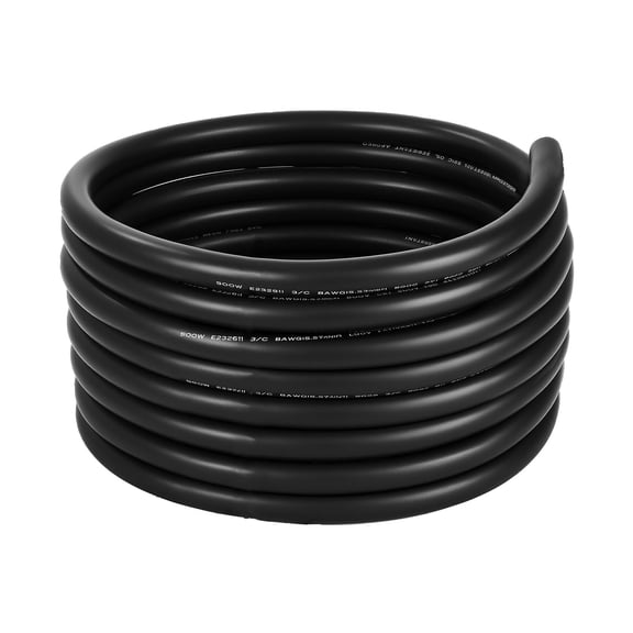 KFFKFF 25 FT 6AWG Portable Power Cable (3 Conductor), Durable 600V SOOW Electrical Cord, Industrial-Grade Electric Wire with CPE Rubber Jacket, Copper Extension Cord for Welding Equipment