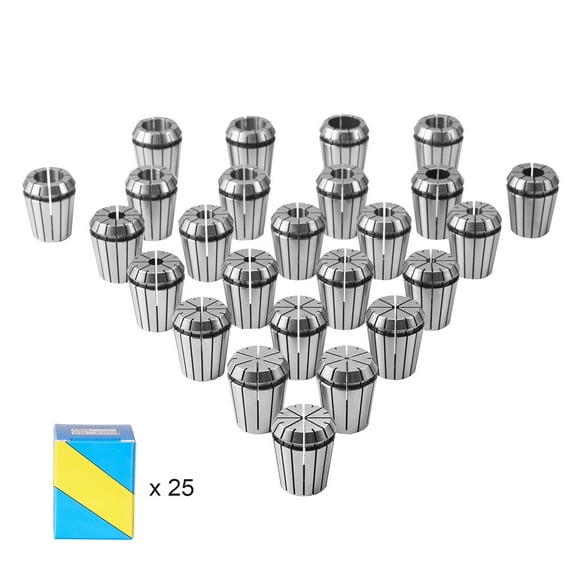 KFFKFF 25-Piece ER32 Collet Set, Range 1/16''-13/16'', with Precision Spring Collet Chuck, TIR 0.0006''/15 m, Includes Organized Storage Boxes, Suitable for CNC Milling, Engraving, Lathe