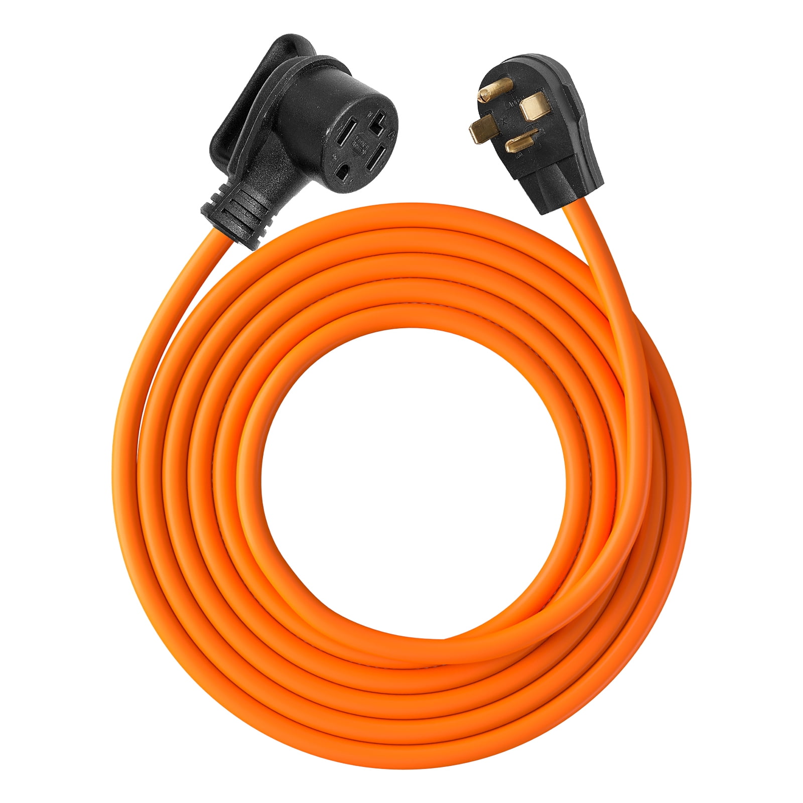 KFFKFF 25 ft Dryer Extension Cord, 4-Prong NEMA 14-30P to 14-30R, 125V/250V, STW 10AWG/4C, 30A, Copper Wire with Storage Bag and PVC Cable Tie, Suitable for Indoor and Outdoor Use