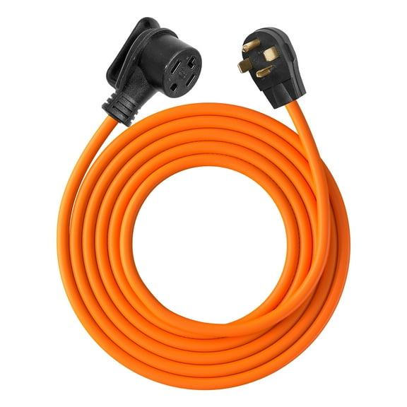 KFFKFF 25 ft Dryer Extension Cord, 4-Prong NEMA 14-30P to 14-30R, 125V/250V, STW 10AWG/4C, 30A, Copper Wire with Storage Bag and PVC Cable Tie, Suitable for Indoor and Outdoor Use