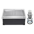 thumbnail image 1 of KFFKFF 25-inch Drop-In Kitchen Sink, Top-Mounted Single Bowl Stainless Steel Kitchen Sink Workstation, Suitable for Kitchen and Bar, 1 of 9