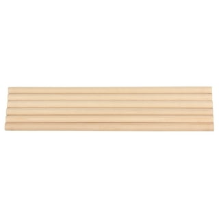 A Stack Or Array Of Unused Thick Wooden Craft Sticks Set On A Plain White Background T5276g